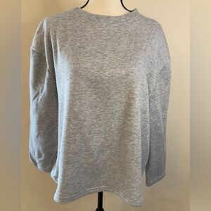 Jennifer Lauren sweatshirt light gray fleece lined crewneck SZ XL